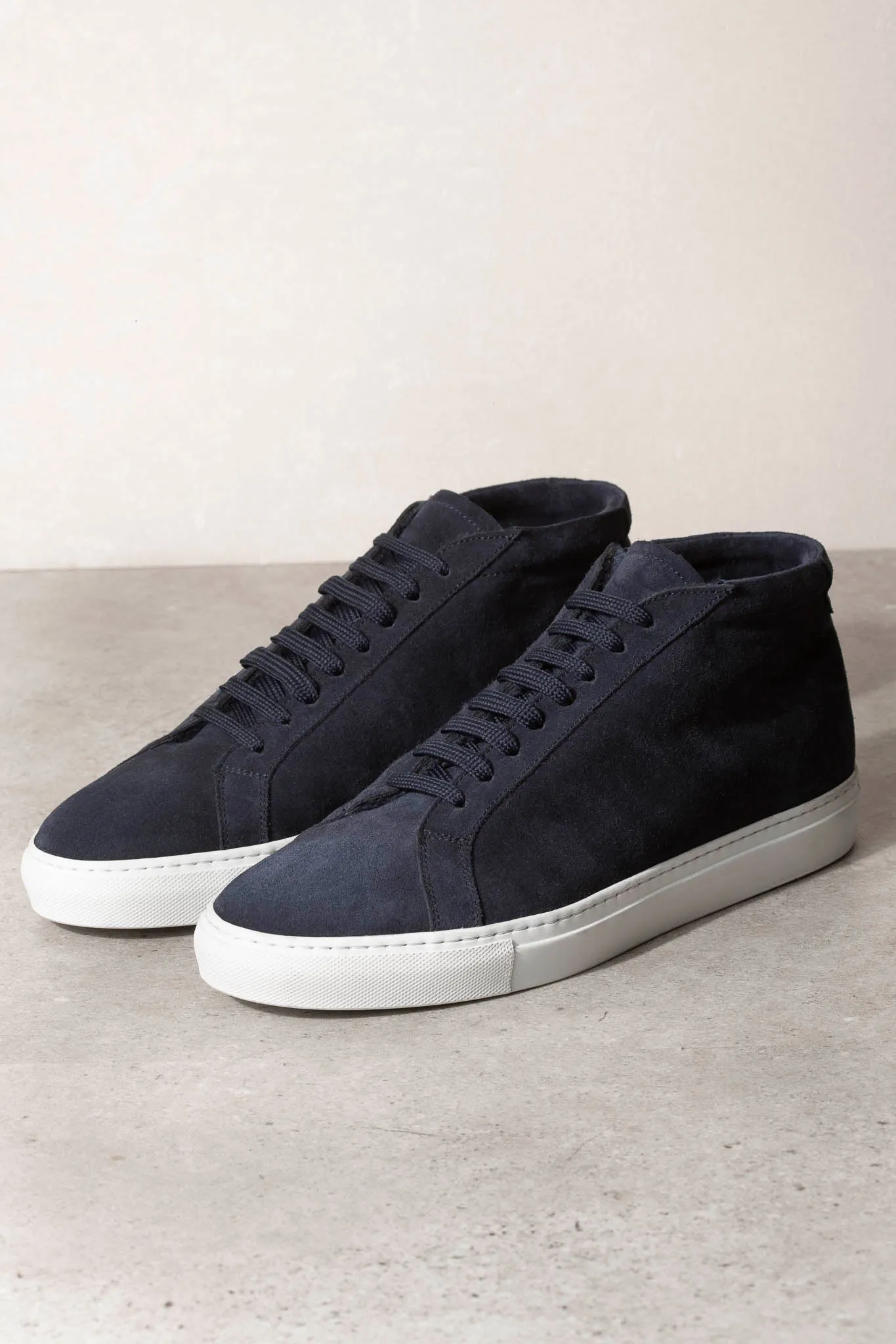 Sneakers Mid Top Blu - Made In Italy    