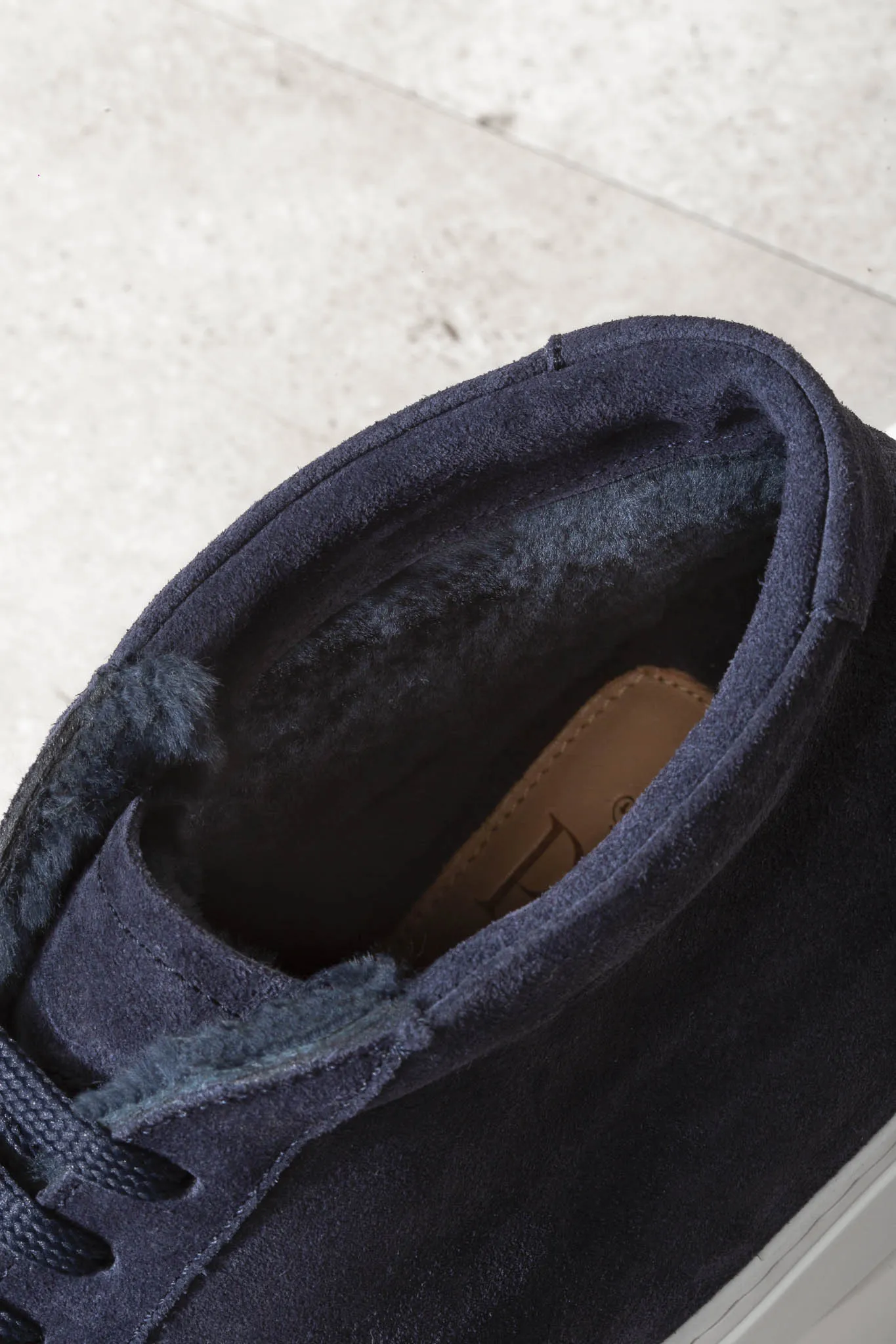 Sneakers Mid Top Blu - Made In Italy    