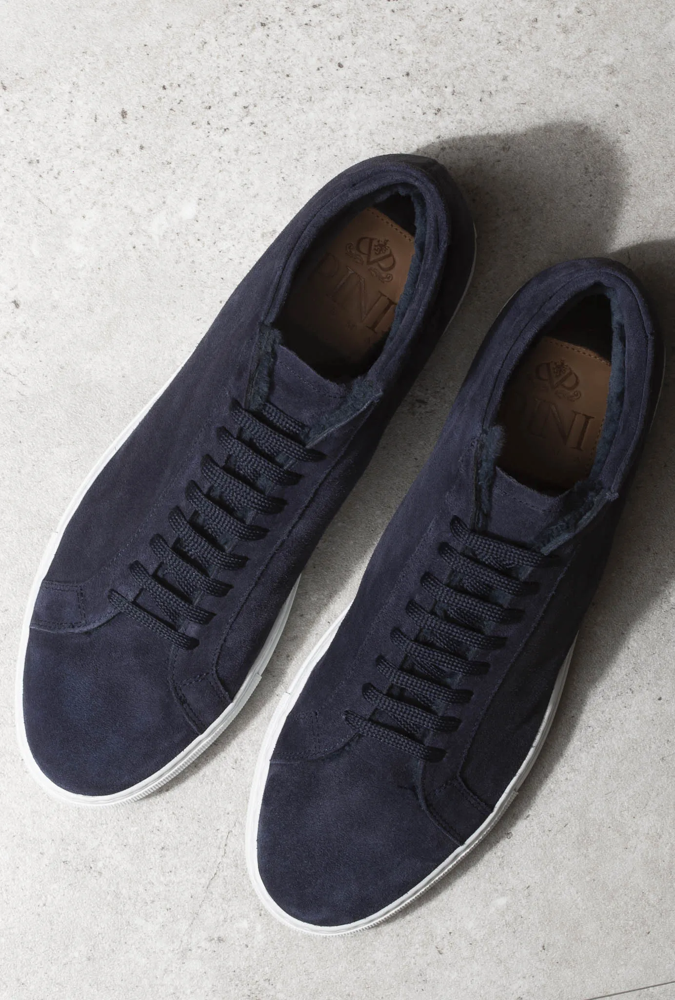 Sneakers Mid Top Blu - Made In Italy    